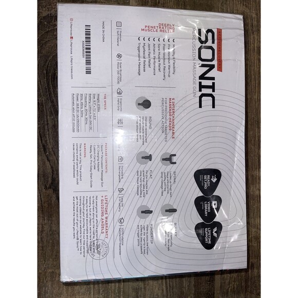 LifePro Sonic Soar FX Active Recovery Percussion Massage Gun Red - New/Sealed C2 - Picture 2 of 6